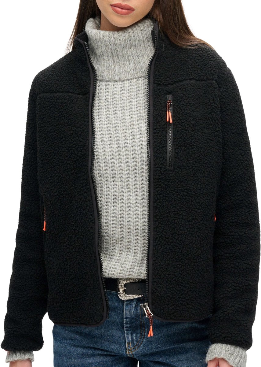 Superdry Outdoor Full Zip Fleecejack Dames Zwart