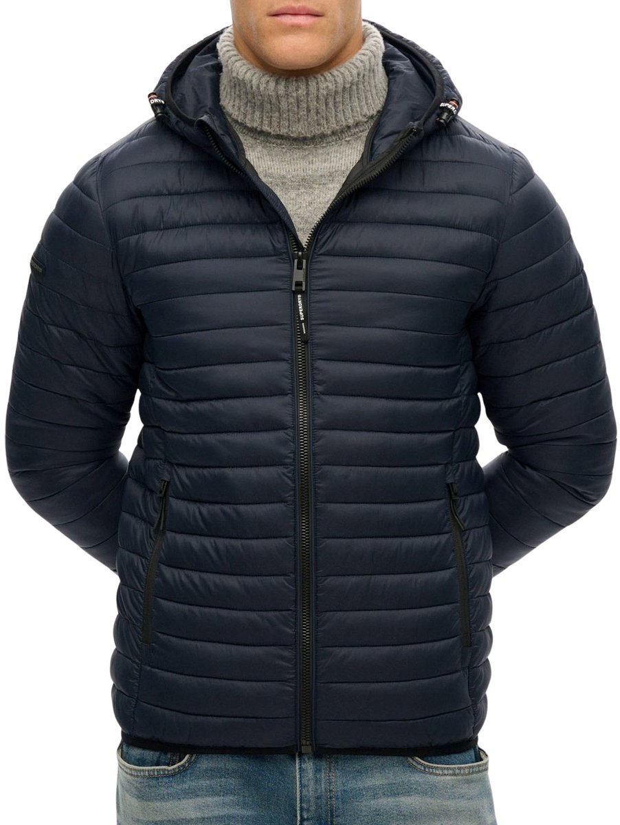 Superdry Hooded Fuji Lite Jas Heren Marineblauw