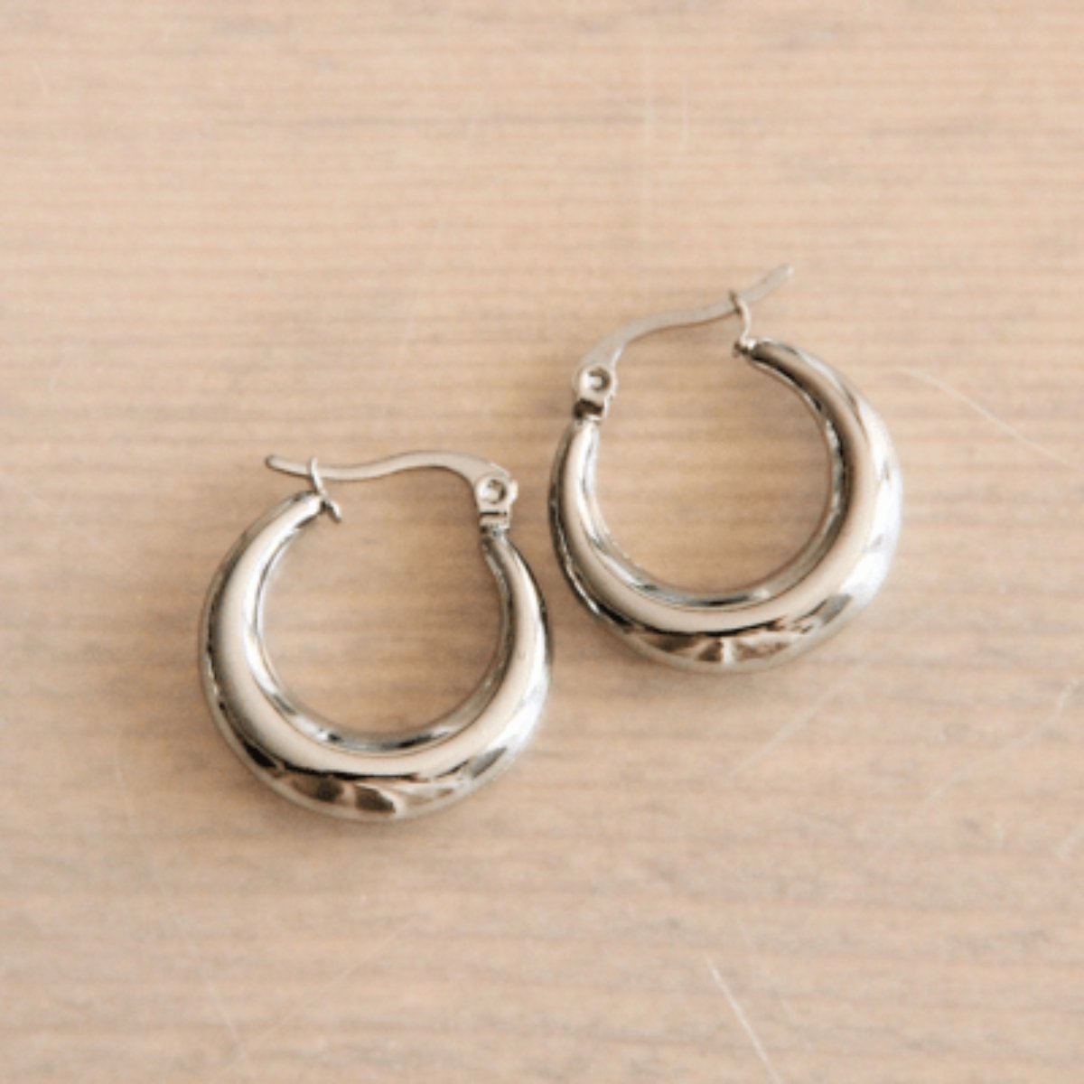Juvana Oorringen Zilver 23mm - Statement Oorbellen – 1 Paar