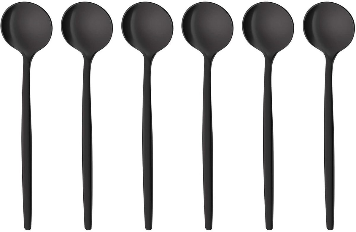 Espresso Lepelset van RVS - 6 Stuks Vaatwasmachinebestendig