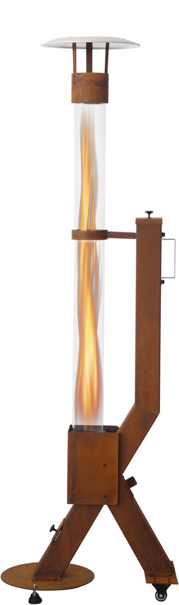 **WEEK AANBIEDING** Green Flame Rocket Heater Corten Staal **ONDERSCHEIDEND IN KWALITEIT** - Outdoor Pellet Patio - Terrasheater