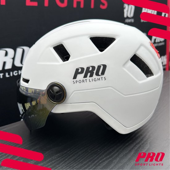 Casque de vélo Adultes Speed ​​Pedelec avec visière et Cache-oreilles - Wit - Taille L - NTA8776