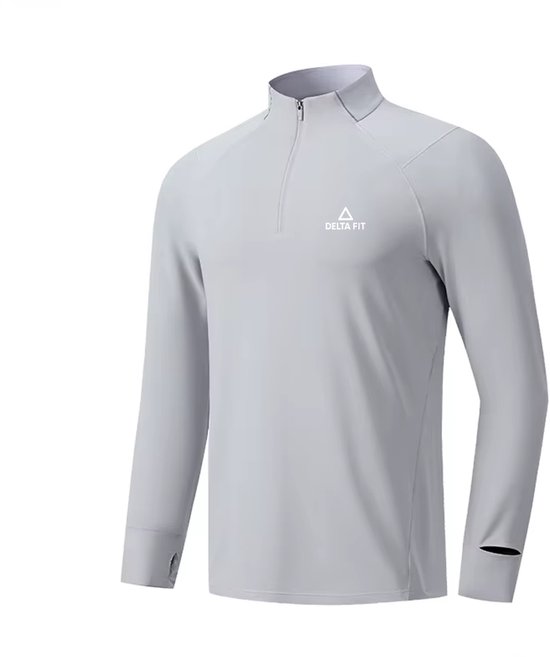 Delta Fit T-shirt de course – Ultralégère & Respirant – Dry Mesh - Gris clair - Taille M