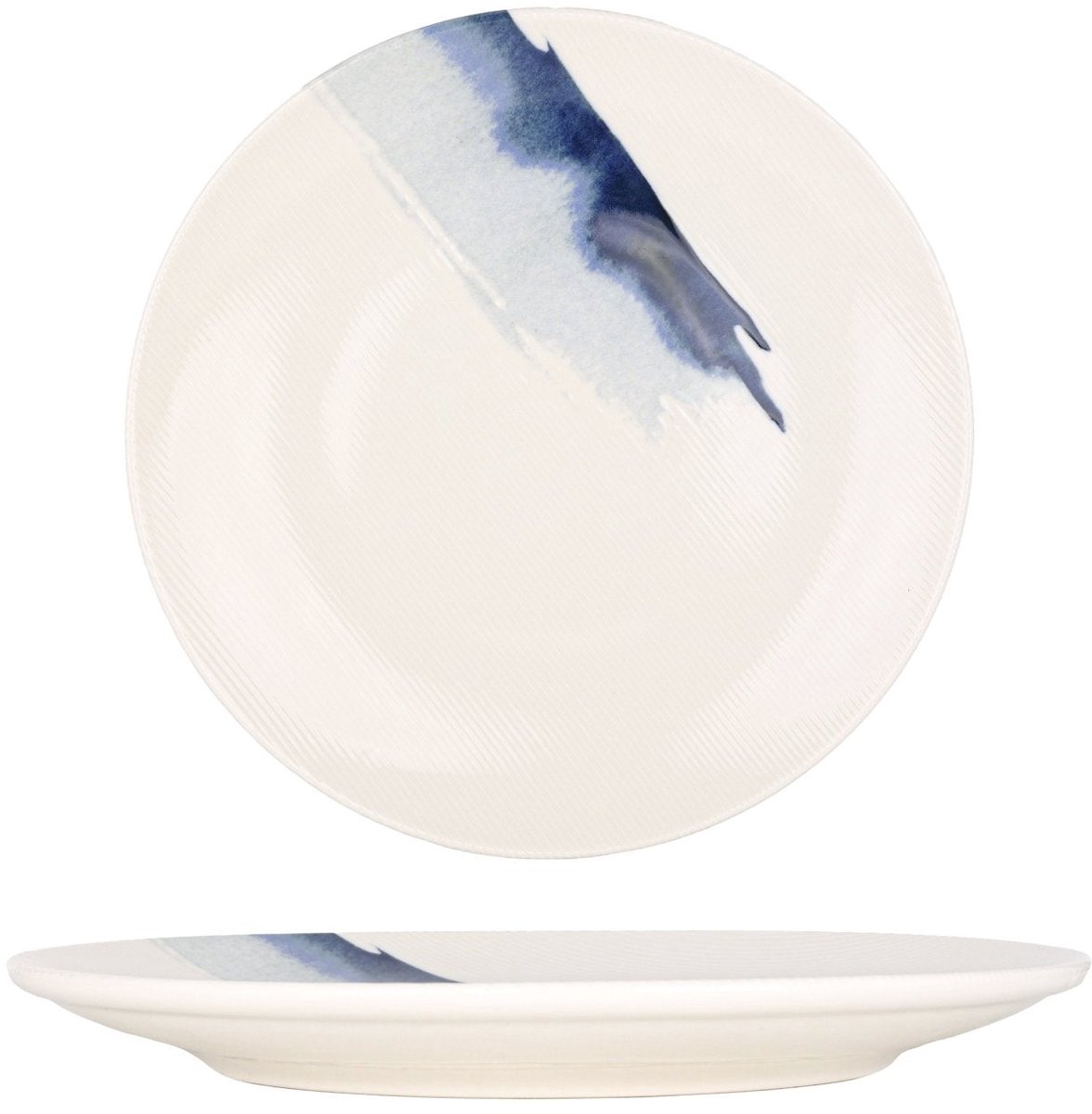 Bonna Dinerbord - Blue Wave - Porselein - 30 cm - set van 6