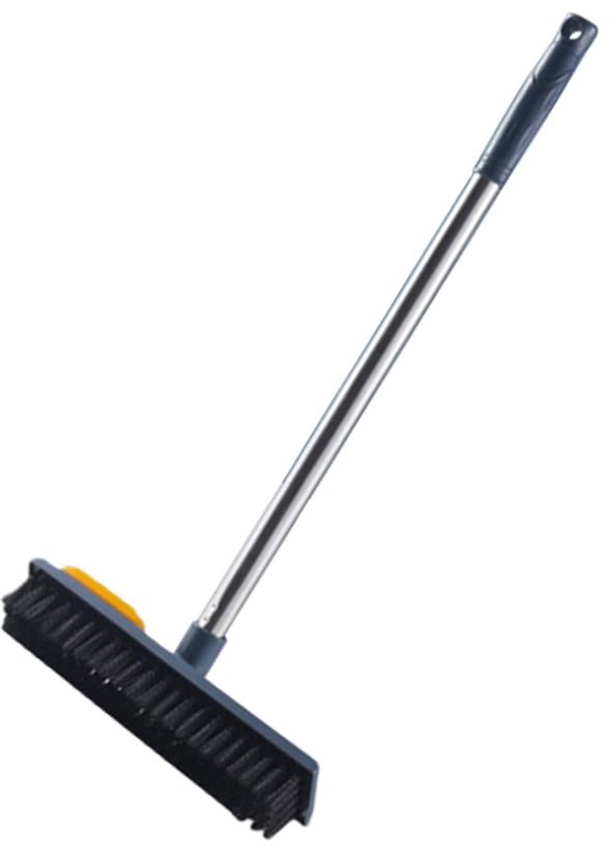 Unyqoos® Ergonomische vloerborstel met schraper voor tegel- en steenreiniging