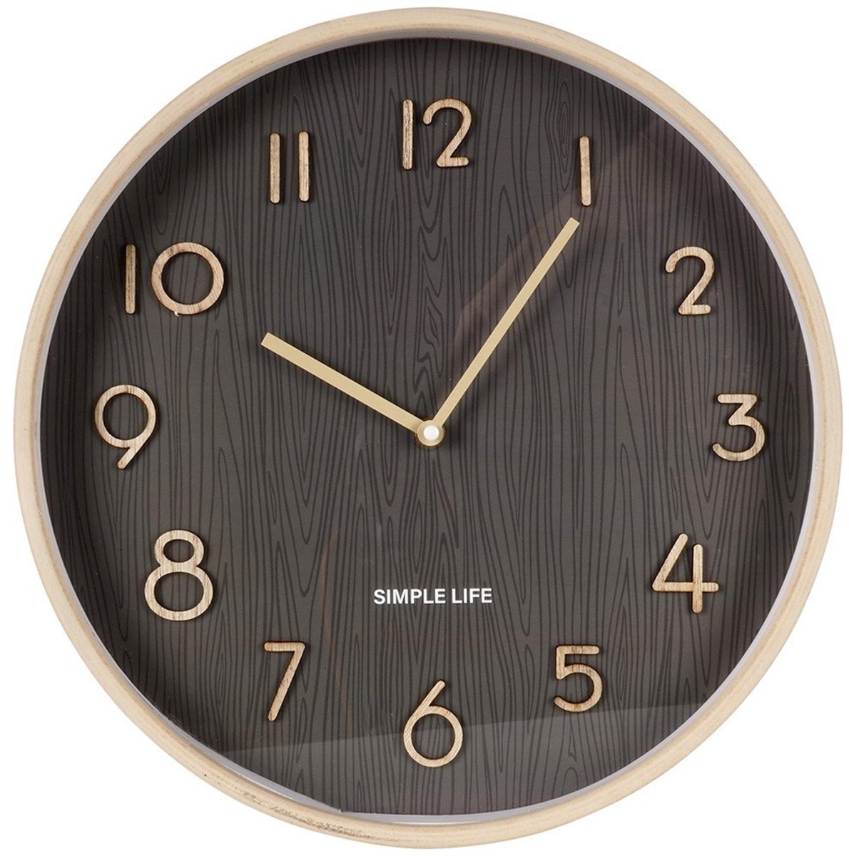 Vilde - Wandklok - 38 cm - Grijze Tarcza - MDF Frame