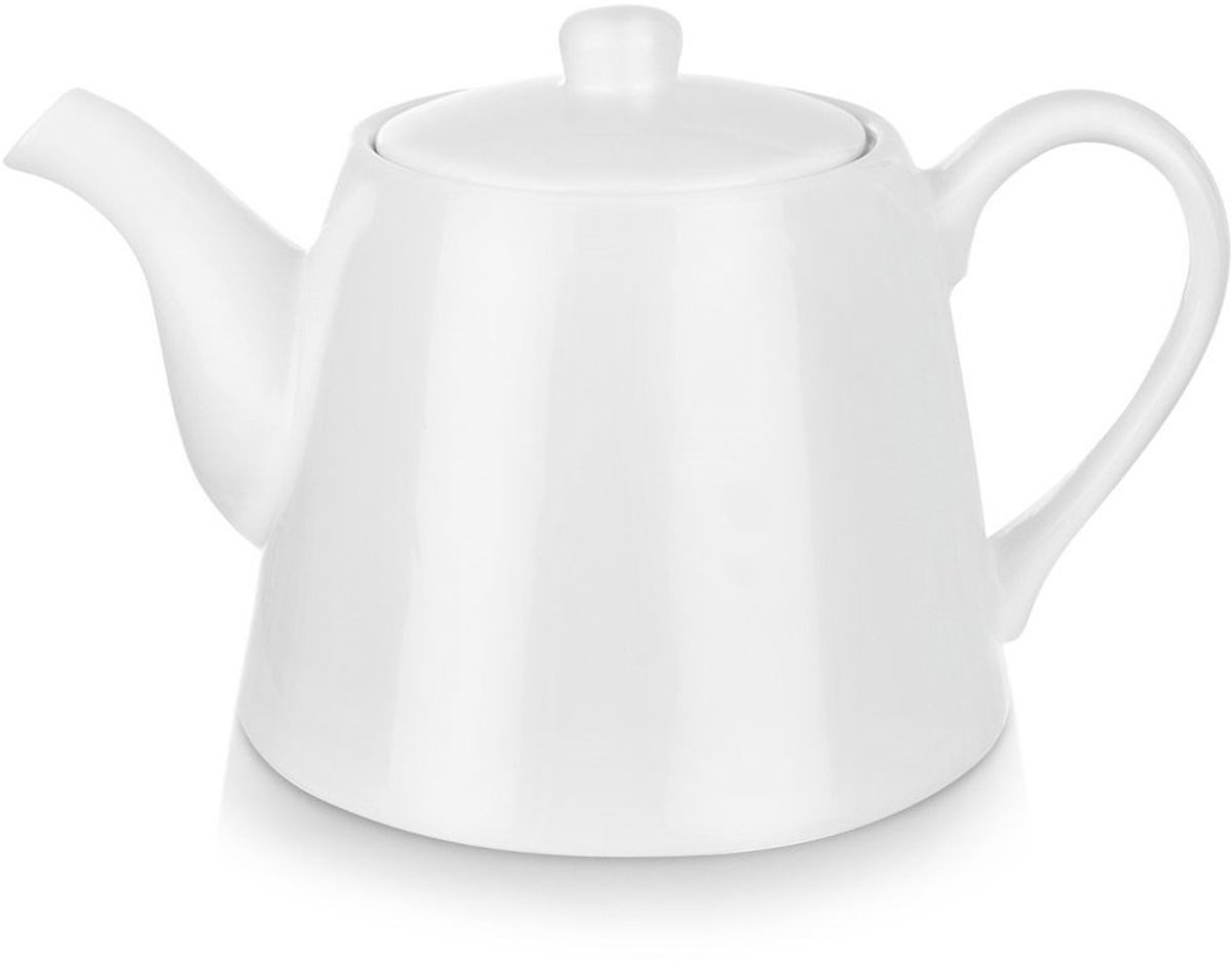 Orion Luna Serie - Porseleinen Theepot - 2L - Wit - Scharnierdeksel