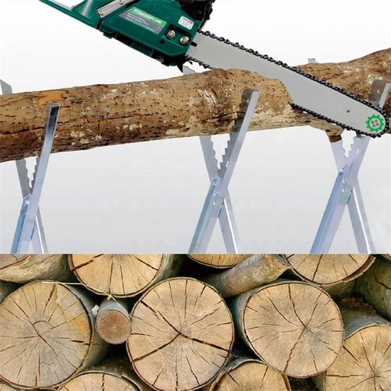 Becke - Metalen Zaagbok - 120 kg - Regelbaar - Opvouwbaar van Merkloos	 — afbeelding 5