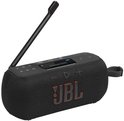 Zwarte JBL Tuner 3 radio speaker met antenne en oranje JBL logo.
