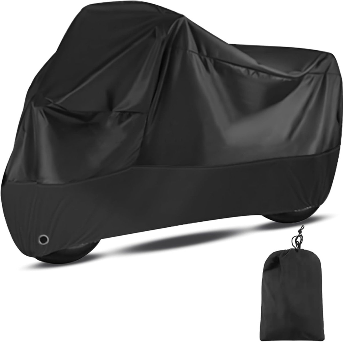 STILVORA Hoezen Motorfietshoes - Motorhoes Met Sleutellopen Voor Veilige En Gemakkelijk Vindbare Cover - Zwarte Beschermhoes Polyester
