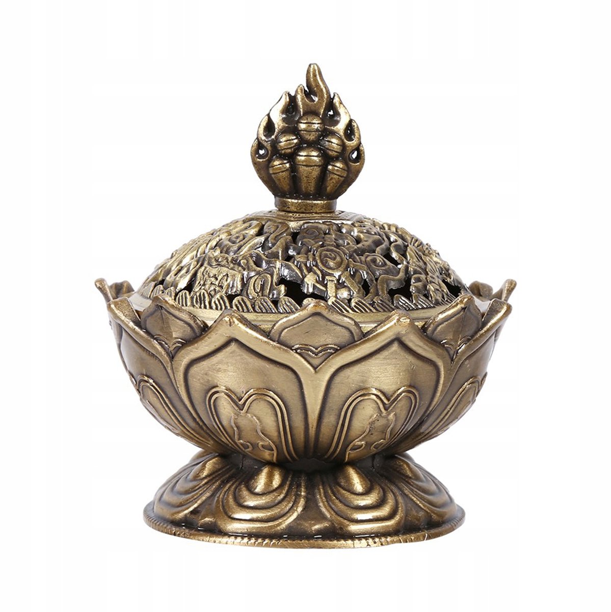 Lotus wierookhouder met opbergruimte, 6.9x7cm