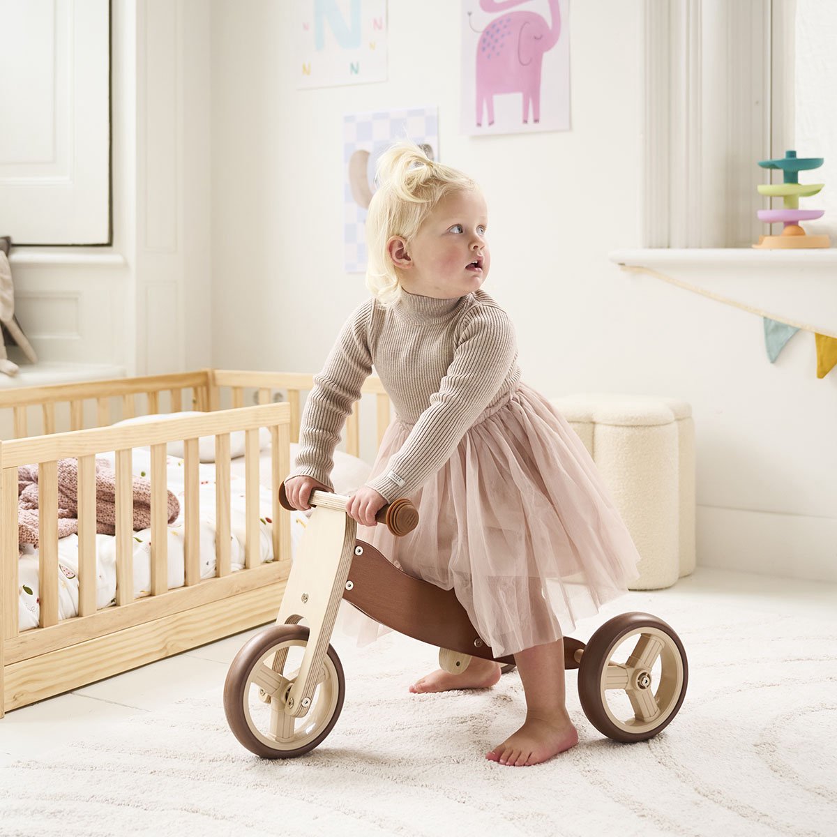 Petite Petite Amélie Houten Loopfiets Noyer - 2-in-1 Design thumbnail 3