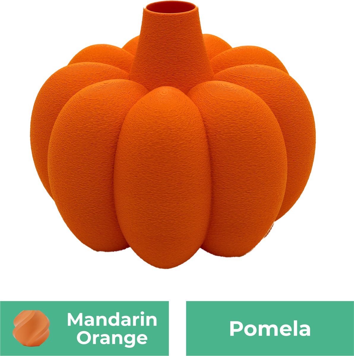 Lovora Pomela organische vaas – Decoratieve vaas - Oranje - 3d geprinte vaas – geschikt voor droogbloemen