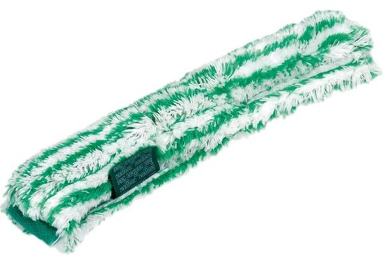 Unger StripWasher MONSOON, 45 cm, met groen-witte strepen en pluizige textuur.