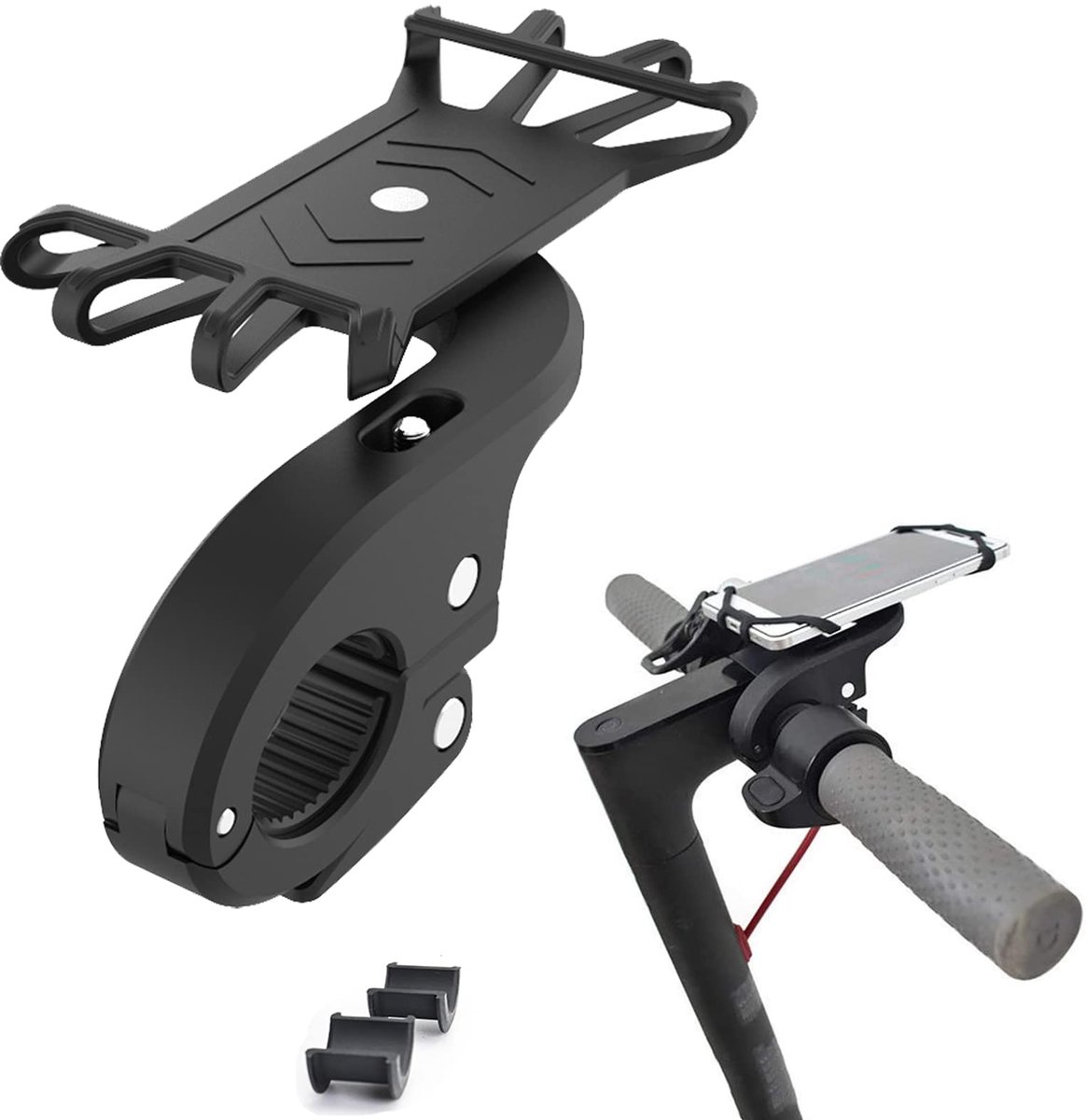 Unyqoos® Universele en draaibare telefoonhouder voor fiets en scooter stuurmontage