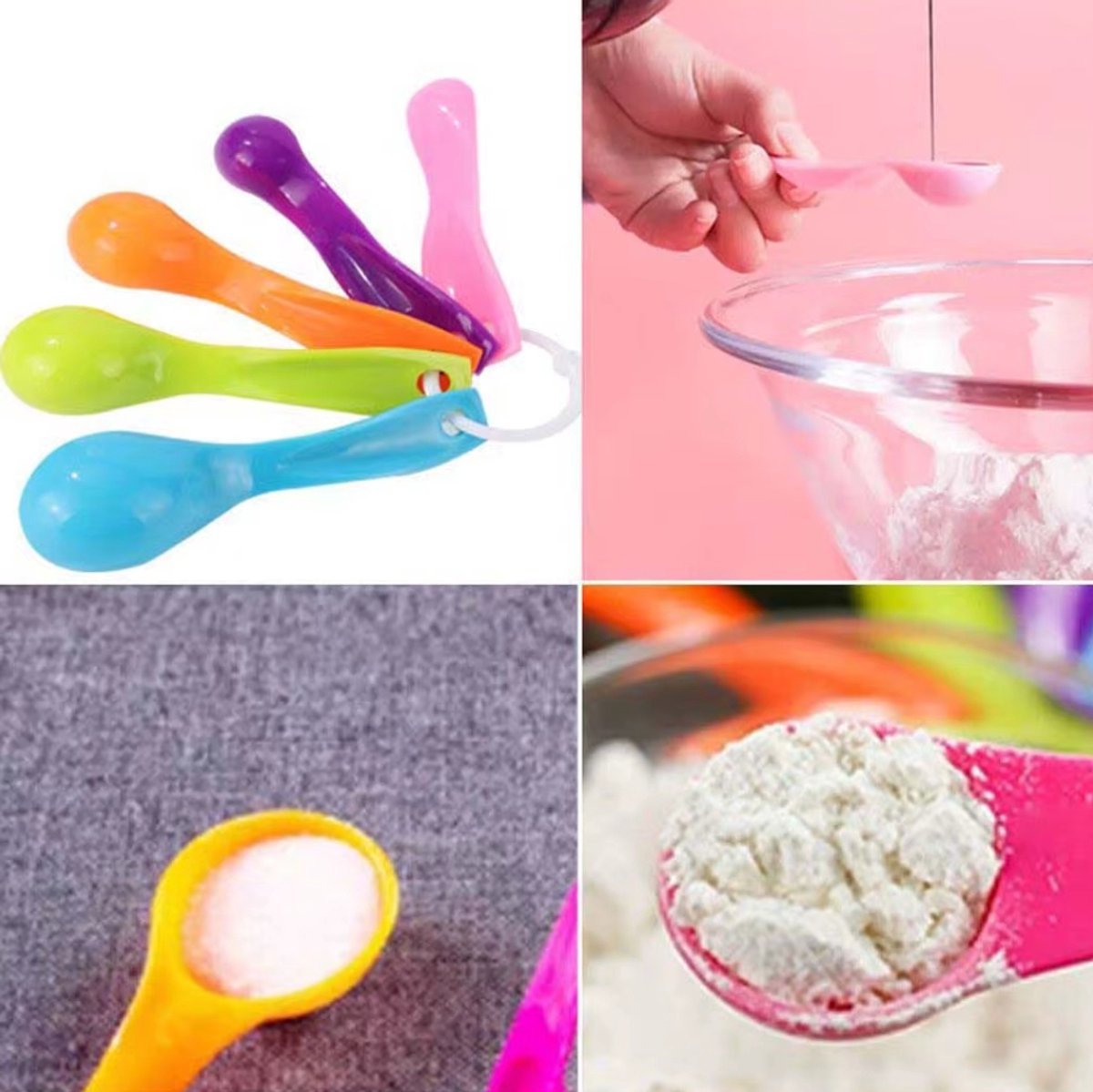 Actie4you® - Maatlepel Set - 5-Delig - 5-Delig Maatlepel Set – Mix kleur