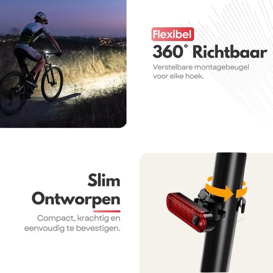 Powerbank Fietslamp Set - Krachtige 1600 Lumen LED - USB Oplaadbaar - Waterdicht - Powerbankfunctie - Voor & Achterlicht — afbeelding 2