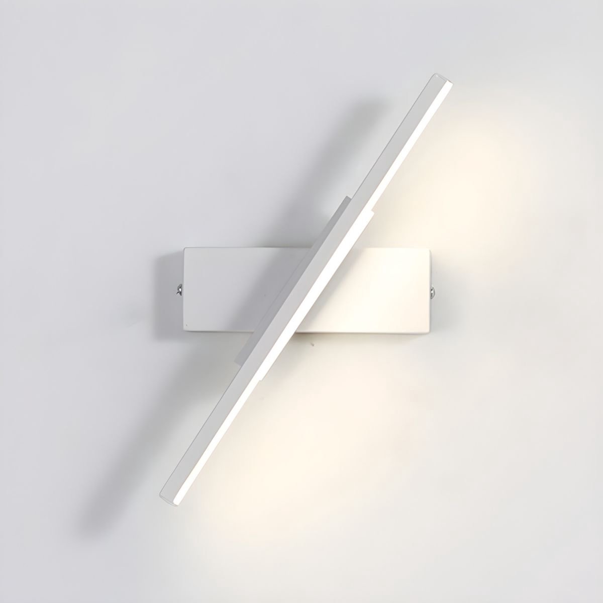 KZQ Minimalistische Draaibare Moderne Wandlamp LED， 40cm Aluminium Wandverlichting IP65 Waterdicht voor Binnen en Buiten， 330° Roterende Sfeerverlichting voor Slaapkamer Woonkamer en Gang， Warm Wit Licht bais