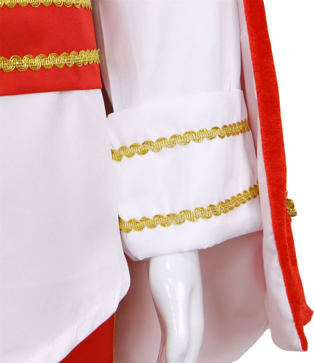 Joya Kids® Luxe Prins Verkleedkleding Kind | Koning Kostuum voor Jongens | Compleet Verkleedpak met Cape, Kroon, Staf & Schoenhoezen | Majesteit Pak Kinderen | Carnaval, Verkleedfeest, Schooltoneel | — afbeelding 7