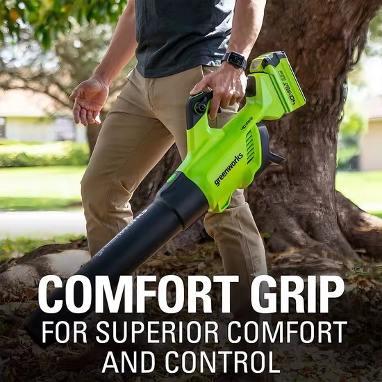 Greenworks Bladblazer 24V - Elektrische bladblazer - 450 CFM+luchtsnelheid 110 km/u - Incl. 4.0Ah accu - Blazen, Zuigen & Versnipperen van Merkloos	 — afbeelding 3