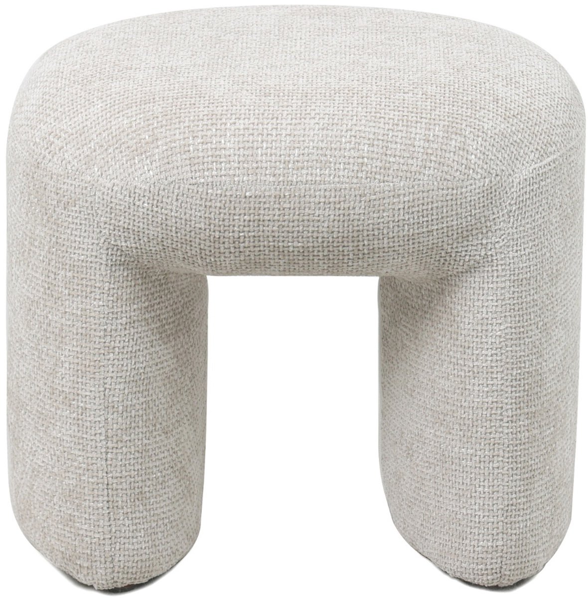 Giga Meubel Poef Haven - Beige - Stof - 47x42x42cm
