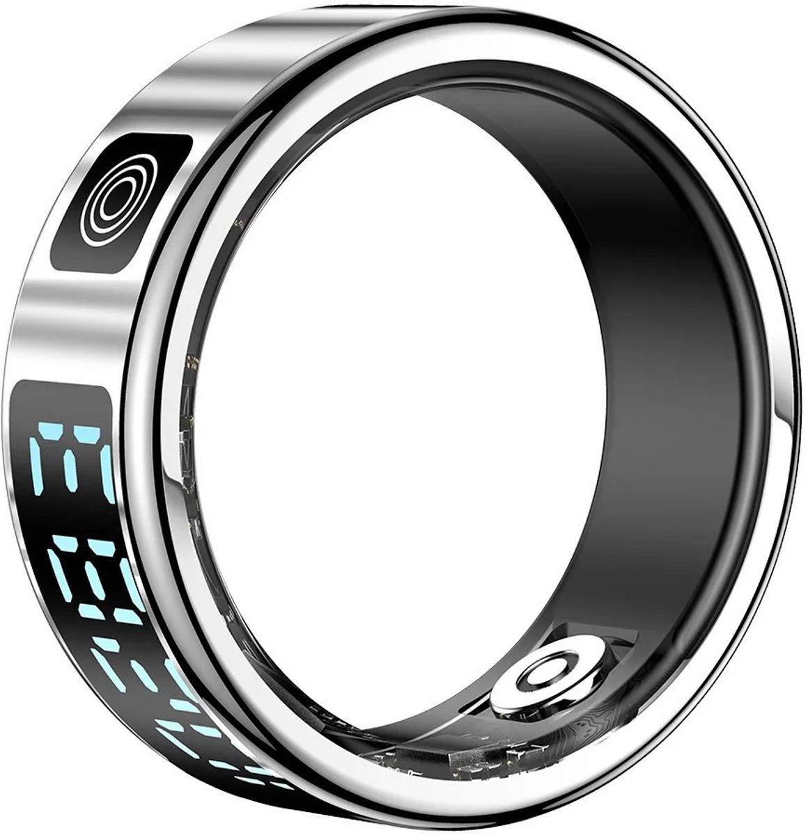 Smart Ring met LED Display 21,5mm - Hartslagmeter & Bloedzuurstof - Fitness Tracker Ring Waterdicht