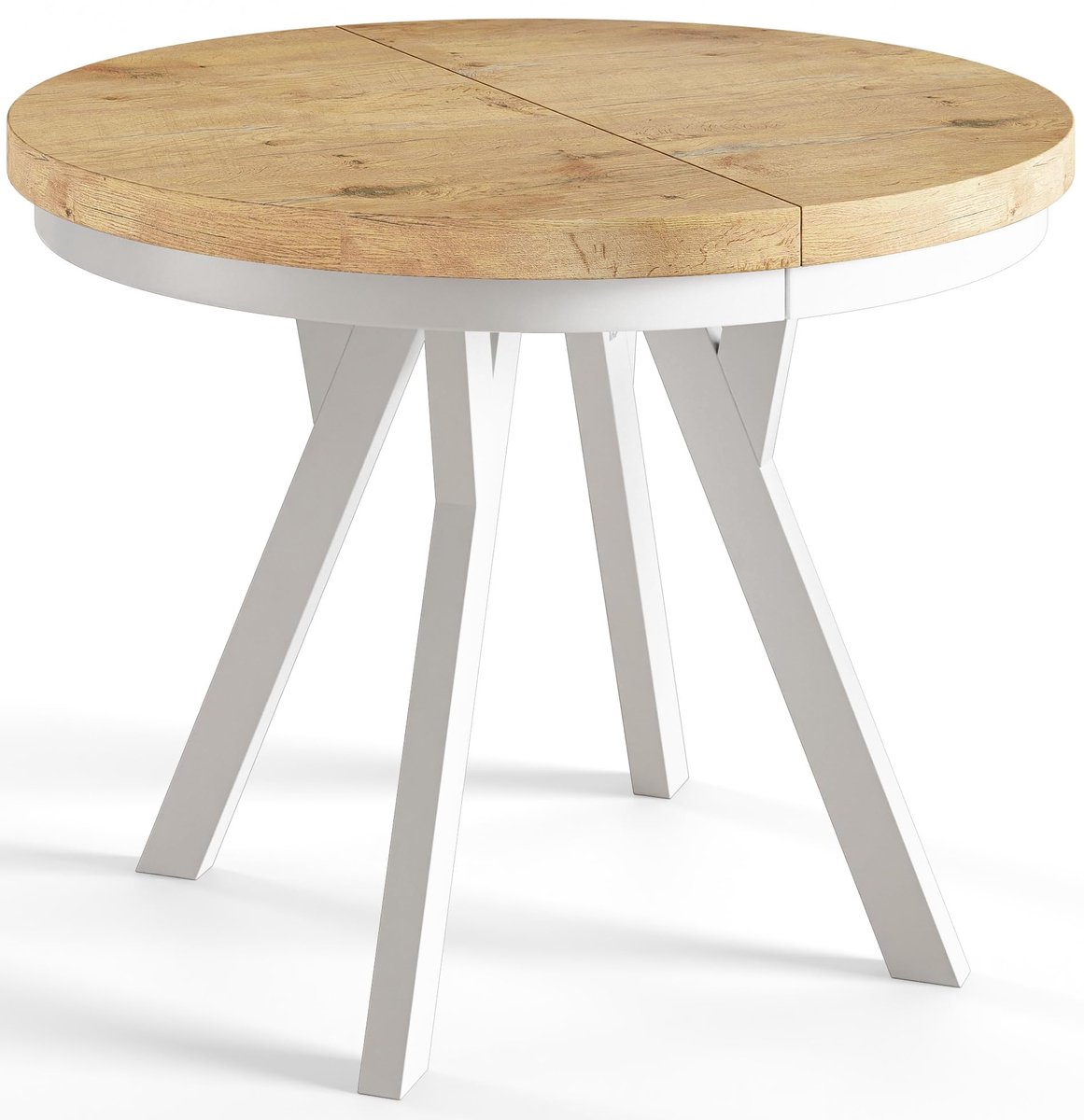 Ronde Tafel Uitschuifbare, Eettafel, Diameter 100 cm - 200 cm, Lancelot, Verzameling Evo