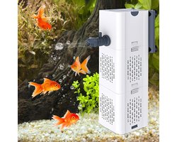 Sander Shop Binnenfilter voor aquarium, 60 liter, aquariumpomp met filter, aquariumfilter, pompen & filter voor aquaria, aquarium, pomp, 60 l, 60 l, garnalen filter
