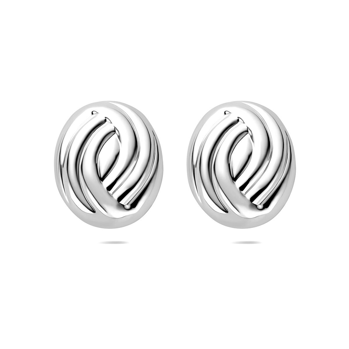 Zilveren gerhodineerde oorknoppen 20,5 mm - 1342010