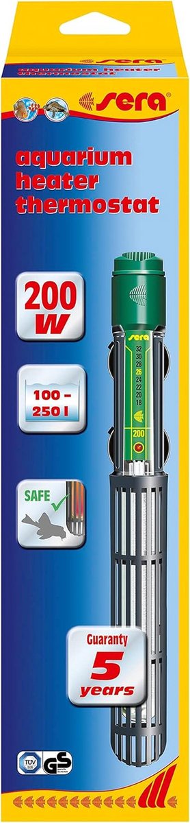 Regelverwarmer 200W voor Aquariums - Schokbestendig, Nauwkeurige Veiligheidsfunctie, en Slim Ontwerp