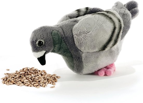 lilizzhoumax Pluche dier, duif, 23 cm, gesimuleerd dier, vogel, Kawaii realistisch duif, speelgoed voor wilde dieren, cadeau voor vrienden en kinderen