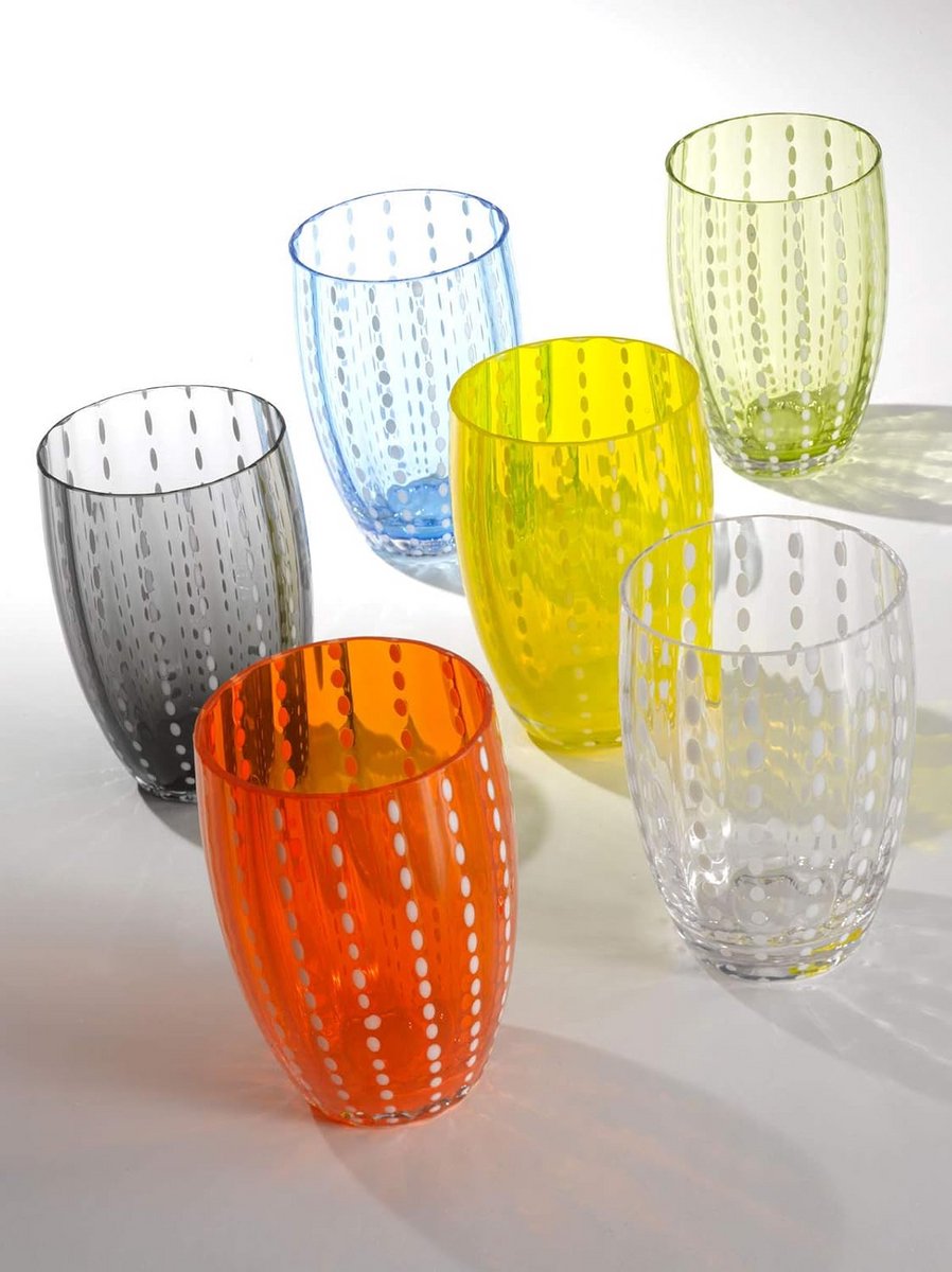 Kleurige Handgemaakte Tumblers - Set van 6