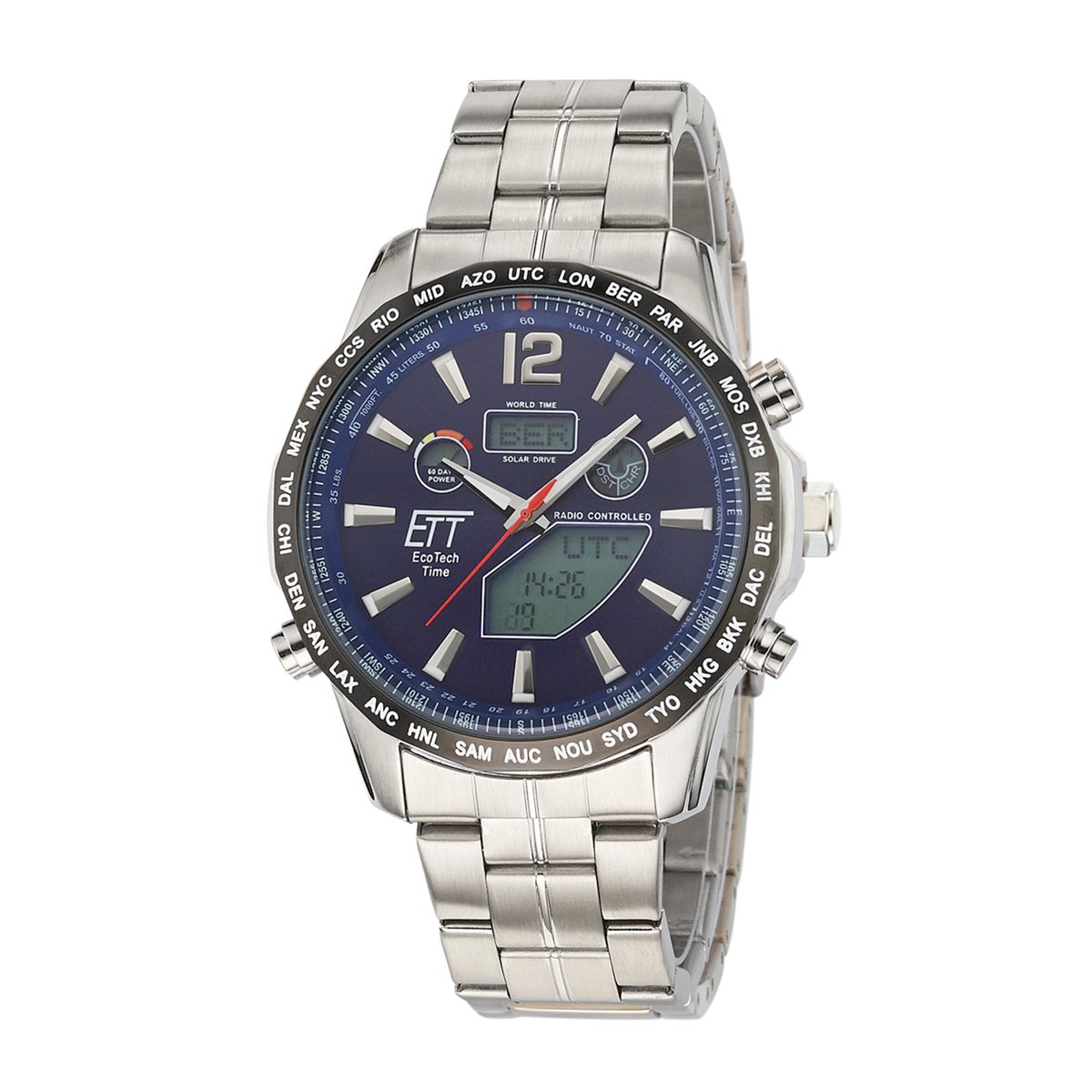 Eco Tech Time Solar Drive tijdsein gestuurd Discovery polshorloge - EGS-11478-31M