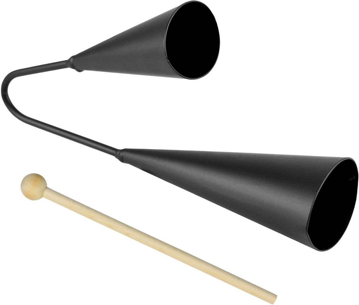 Dubbele metalen samba agogo klokken met houten klopper