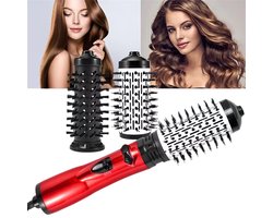 3 in 1 Roterend Föhnborstel - 1200W - Krulborstel - Multistyler - Heteluchtborstel - One-Step Haardroger en Volumiser - Geschikt voor Zowel Krullend en Steil Haar