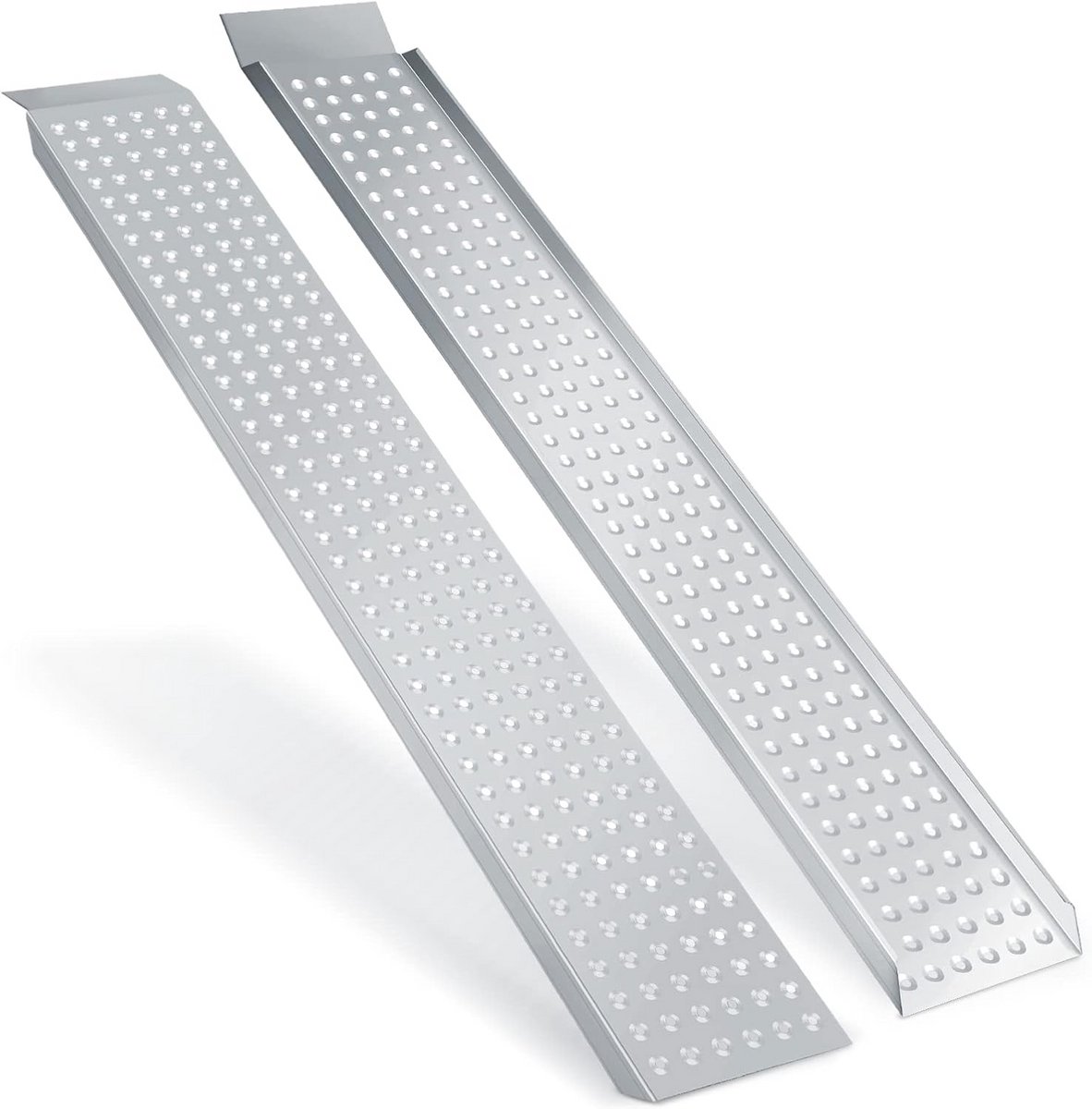 Laadhelling 400 kg - Oprijplaat van verzinkt staal met antislip oppervlak - 160 x 23,5 cm voor voertuigen