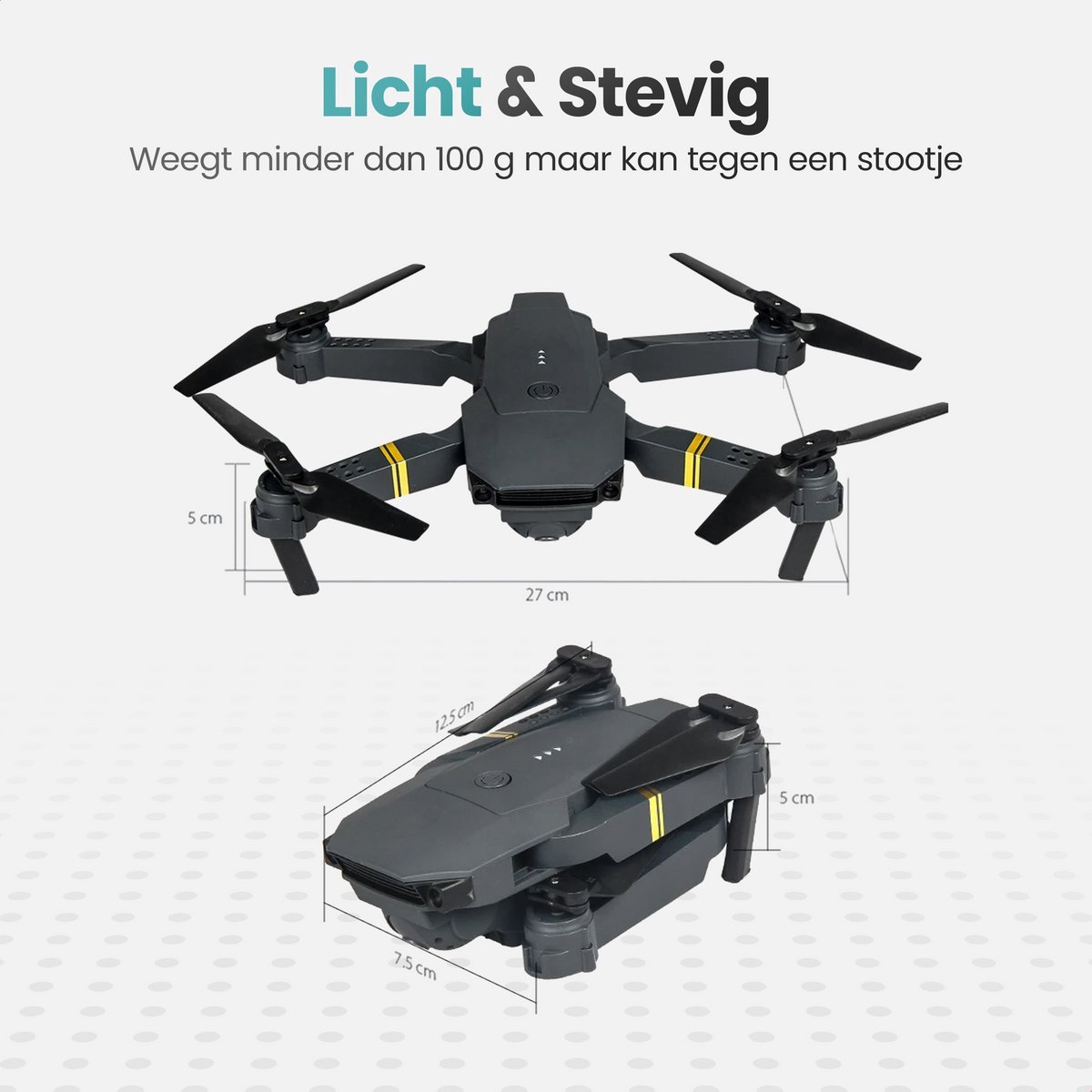 Golermo Opvouwbare WiFi Drone 1080P HD thumbnail 3
