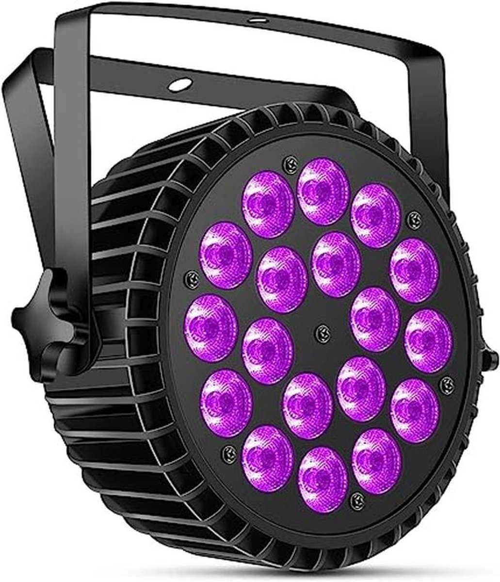 Podiumverlichting met 18 LEDs, RGB en UV, 200W, DMX512, Party en DJ Lichteffecten