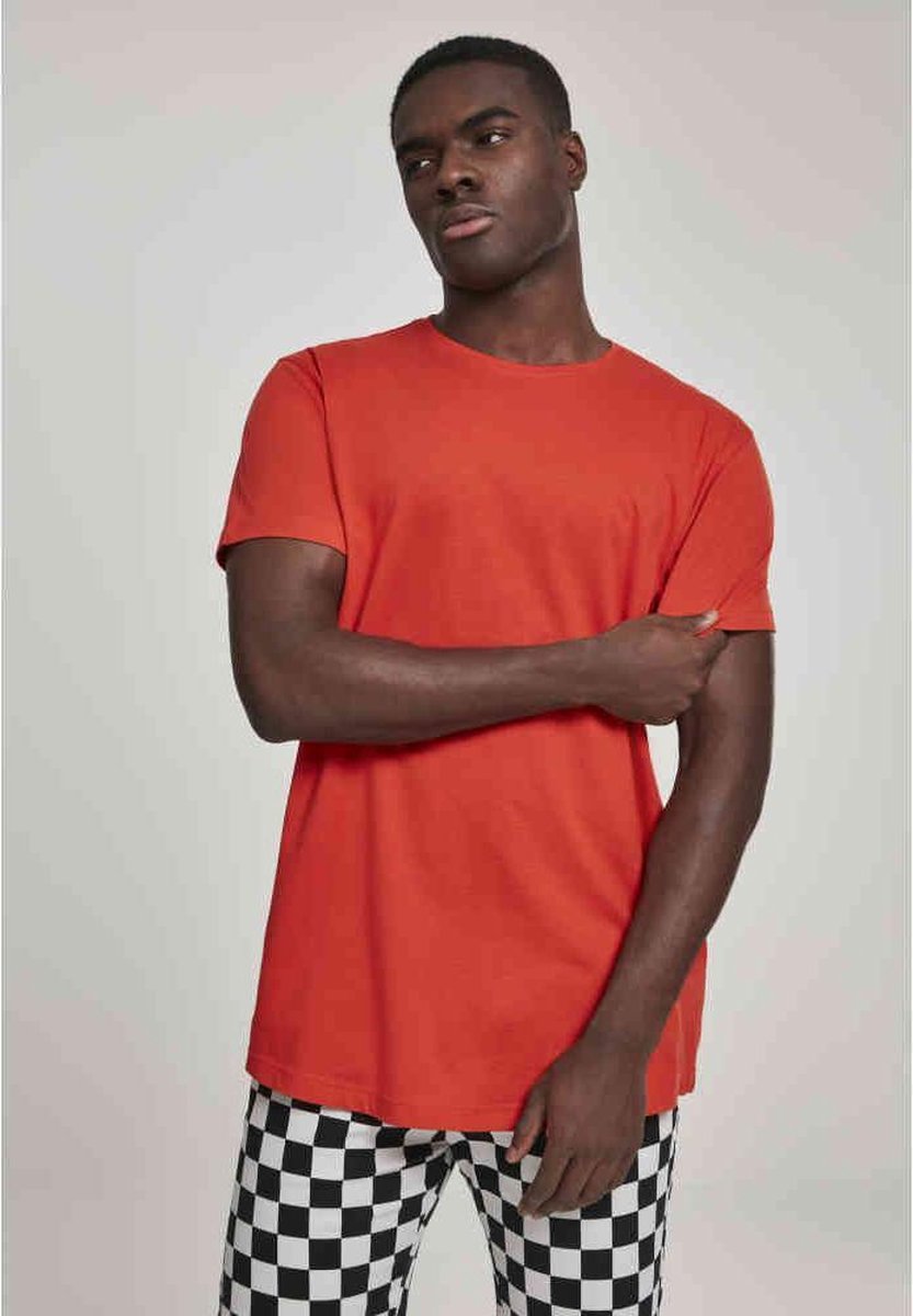 Urban Classics Shaped Long Heren T-shirt 5XL Oranje