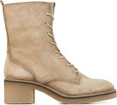 Softwaves Vrouwen Suède       Veterboots / Laarzen / Damesschoenen 8.27.01 - Beige - Maat 42