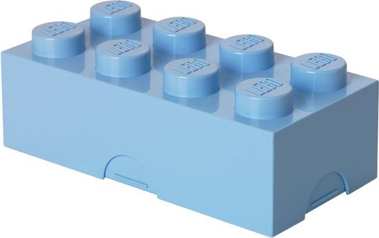 Boîte à Pain / Snack LEGO - Classic Brick 8 - Blauw Clair - 95 ML - 20x10x7.3cm - Plastique
