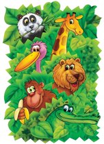 Diamond Painting Jungle beestenboel 45x60cm. DP Volledige bedekking - Ronde steentjes - diamondpainting inclusief tools