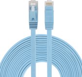 By Qubix internetkabel - 8 meter - CAT6 - Ultra dunne Flat Ethernet kabel - Netwerkkabel (1000Mbps) - Blauw - RJ45 - UTP kabel