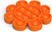 Pop it van By Qubix Pop it fidget toy - Bloem - Oranje - fidget toy van hoge kwaliteit!