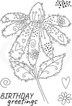 Woodware Clear stamp - Bloemen - Madeliefje - A6 - Polymeer