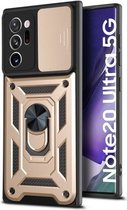 Voor Samsung Galaxy Note20 Ultra 5G Glijdende Camera Cover Ontwerp TPU + PC Beschermhoes (Goud)