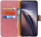 KHAZNEH OnePlus Nord CE 5G Hoesje Portemonnee Book Case Roze