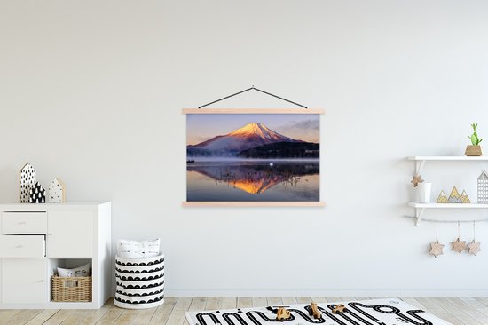 Affiche textielposter Mont Fuji du lac Yamanaka au Japon asiatique 150x100 cm