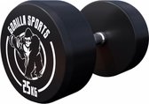 Gorilla Sports Dumbell - 25 kg - Gietijzer (rubber coating) - Met logo