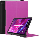 Voor Lenovo Yoga Tab 11 Custer Textuur Horizontale Flip PU Lederen Case met Houder & Slaap / Wake-up Functie (Paars)